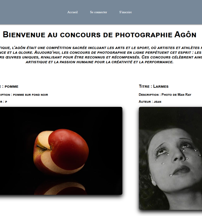 Site Web – Concours Photographie